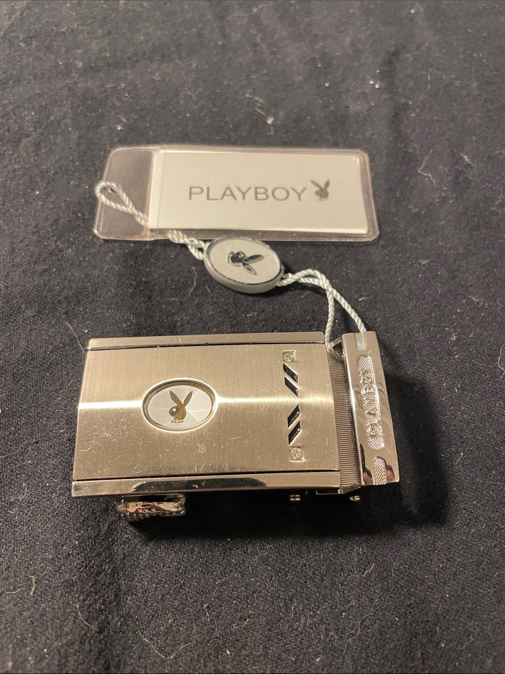 PLAYBOY Silver Men’s Automatic Belt Buckle